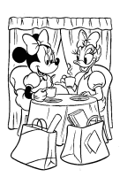 A coloring page of mickey mouse